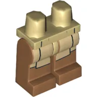 Hips and Medium Nougat Legs with Jedi Robe Print