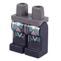 Hips and Black Legs with Insectoids Green Circuitry Print