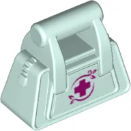 Bag / Handbag / Purse Angular with Zipper and Red Cross Print