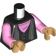 Torso, Jacket, Dark Bluish Grey Scarf, Bright Ponk Shirt print, Bright Pink Arms, Warm Tan Hands