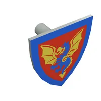 Shield Triangular with Blue Dragon Print