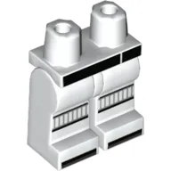 Hips and White Legs with Black Belt, Silver and Black Knee Pads and Toes Print