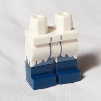 Hips with White Legs and Dark Blue Boots Pattern with Medium Blue Fur print