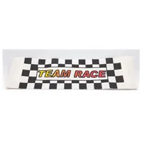 Duplo Banner with Velcro Tabs, 'TEAM RACE' on Checkered Background Print