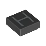 Tile 1 x 1 with letter Capital H Print