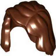 Hair Mid-Length with Part over Front of Right Shoulder and Tan Highlights Print