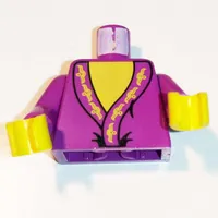 Torso Robe with Yellow Trim, Yellow Neck Print (Dumbledore), Purple Arms, Yellow Hands