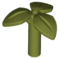 Plant, Stem with 3 Leaves and Bottom Pin