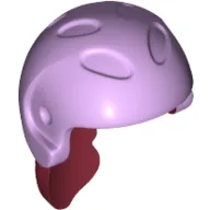Hair and Helmet, Sports / Ski, with Dark Red Hair [1 Hole]