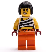 Crook, White Vest, Orange Legs, Black Hair