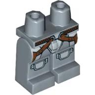 Hips and Sand Blue Legs with Brown Belt with Rounds on Straps and Metallic Silver Armor Print (Jango Fett)