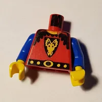 Torso Armor, Dragon Face on Shield Print, Blue Arms, Yellow Hands