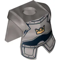 Minifig Neckwear Armor Breastplate with Leg Protection, Fantasy Era Crown Print