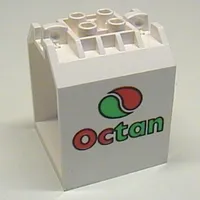 Container / Box, Open Ended 4 x 4 x 4 with 1 Hinge Finger Each End with 'Octan' Print
