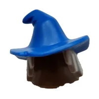 Hair and Hat, Floppy Witch Hat with Light Bluish Gray Hair Print