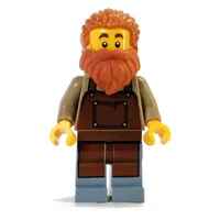 Blacksmith - Dark Tan Torso, Sand Blue legs, Dark Orange Hair and Beard