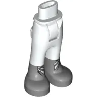 Minidoll Hips and Trousers with Back Pockets and Light Bluish Gray Boots, White Laces Print