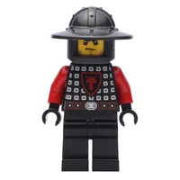 Knight - Black Torso, Black Legs, Pearl Dark Gray Helmet