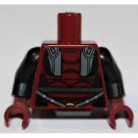 Torso Armor with Silver Plates and Belt Print (Darth Revan), Black Arms, Dark Red Hands