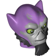 Minifig Head Special, Lasat with Light Bluish Gray Face, Black Beard and Sideburns Print (Zeb Orrelios)