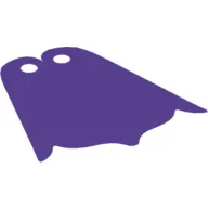 Neckwear Cape, Pointed and Curved Bottom, 2 Top Holes, and Red Back