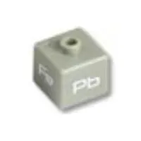 Pen Bead, Square with 'Fe', 'U', 'Mn', and 'Pb' Print