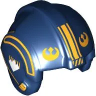 Helmet Rebel Pilot, Center Ridge with bright Light Orange Markings print