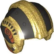 Helmet Rebel Pilot, Center Ridge with Black/Dark orange Decorations Print