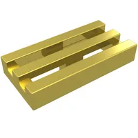 Tile Special 1 x 2 Grille with Bottom Groove