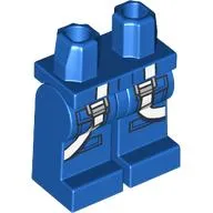 Hips and Blue Legs with White Straps, Black Pockets print