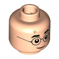 Minifig Head Harry Potter, Glasses, Lightning Scar, Eyebrows Print
