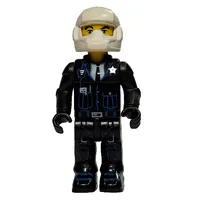 Juniors Midifig, Police - Black Legs, Black Jacket, White Helmet, Yellow Head
