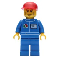 Mechanic, Blue Jumpsuit with Octan Logo, Red Cap