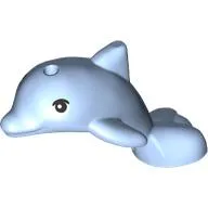 Animal, Dolphin, Baby with Black Eyes, White Iris print