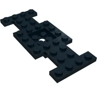 Vehicle Base 4 x 10 x 2/3 with 2 x 2 Recessed Center with Center Hole, 1 x 2 Cutouts (Early Version)