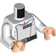 Torso, Imperial Officer Uniform, Colonel, Black Belt, Blue/Red Rank Indicator print, White Arms, Light Nougat Hands