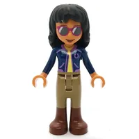 Savannah - Dark Blue Jacket, Dark Tan Pants, Black Hair