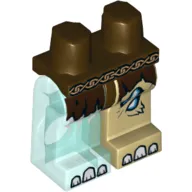 Hips and Tan Left Leg, Trans-Light Blue Right Leg with Fur, Loincloth, Glowing Bones and White Toenails Print