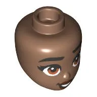 Minidoll Head Black Eyebrows, Light Brown Eyes print