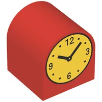 Duplo Brick 2 x 2 x 2 Curved Top with Clock Hands 10:08 Print