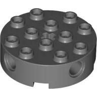 Brick Round 4 x 4 with 4 Side Pin Holes and Center Axle Hole
