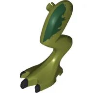 Animal Body Part, Dinosaur, Dilophosaurus Leg, Left with Pin, Black Claws and Dark Green Spots print