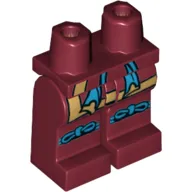 Hips and Dark Red Legs with Gold Robe and Dark Azure Sash and Tied Knee Straps Print