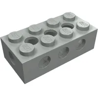 Technic Brick 2 x 4 with Top/Side/End Holes and Solid Studs
