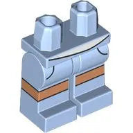 Hips and Bright Light Blue Legs with White Shirt, Nougat Knees print