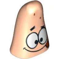 Minifig Head Special, Starfish with Tongue Out Print (Patrick)