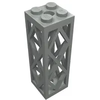 Support 2 x 2 x 5 Lattice Pillar, Complete Assembly