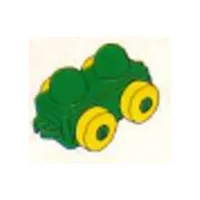 Primo Wheel Base 1 x 2 with Hitches and Yellow Wheels