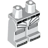 Hips and White Legs with Black and Silver Belt and Silver Panels Print