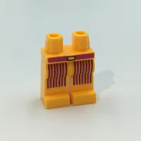 Hips and Bright Light Orange Legs with Magenta Belt, Magenta and Dark Purple Stripes print